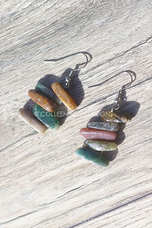 River Stone Earrings